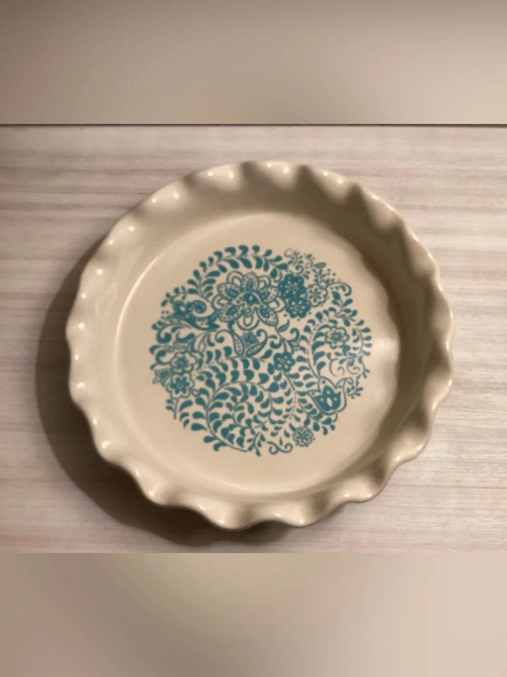 The Pioneer Woman Flea Market Turquoise Daisy 9” Pie Dish - IEC